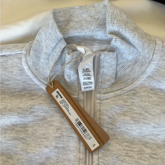 Black and Heather grey Skims cropped crewneck - Picture 2 of 3